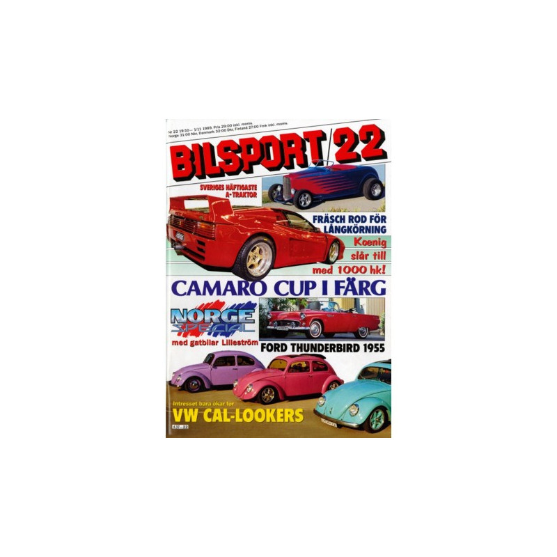 Bilsport nr 22  1989