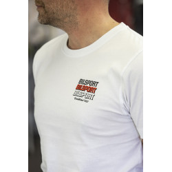 Bilsport T-shirt 3 små logos (vit)