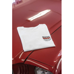 Bilsport T-shirt 3 små logos (vit)